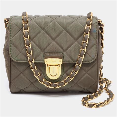 prada olive green bag b8888|Prada Re.